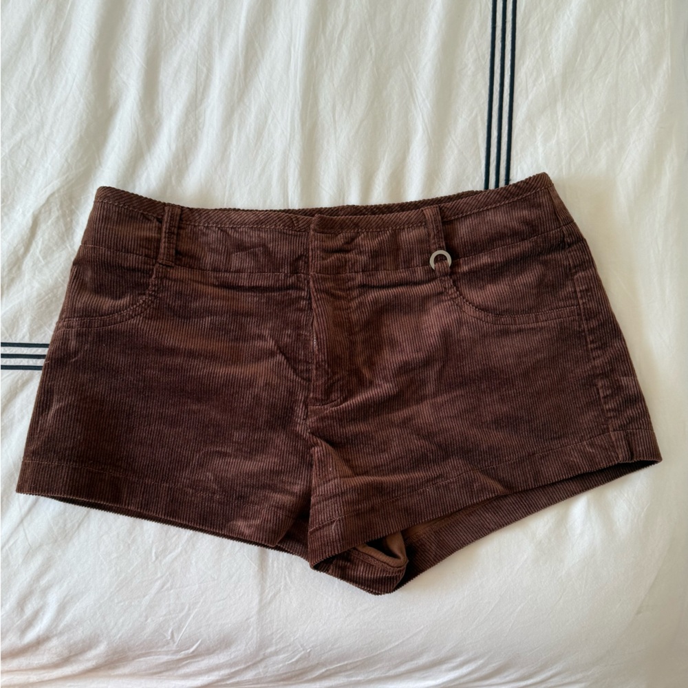 Maeve High Waist Brown Corduroy Shorts